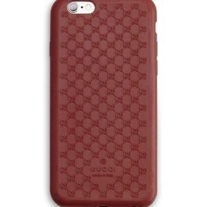 GUCCI iPHONE 6 PLUS CASE COVER RED BIO-PLASTIC GG GUCCISSIMA LOGO